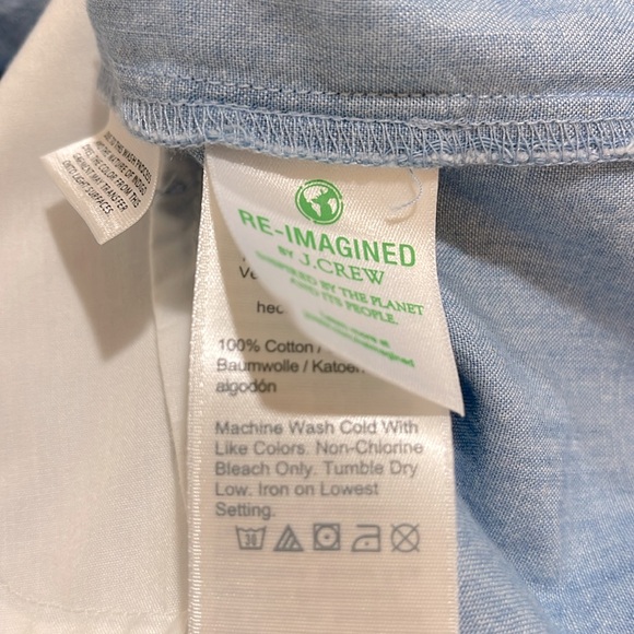 J.Crew NWOT square neck, organic cotton shift dress with pockets size large - Picture 7 of 9